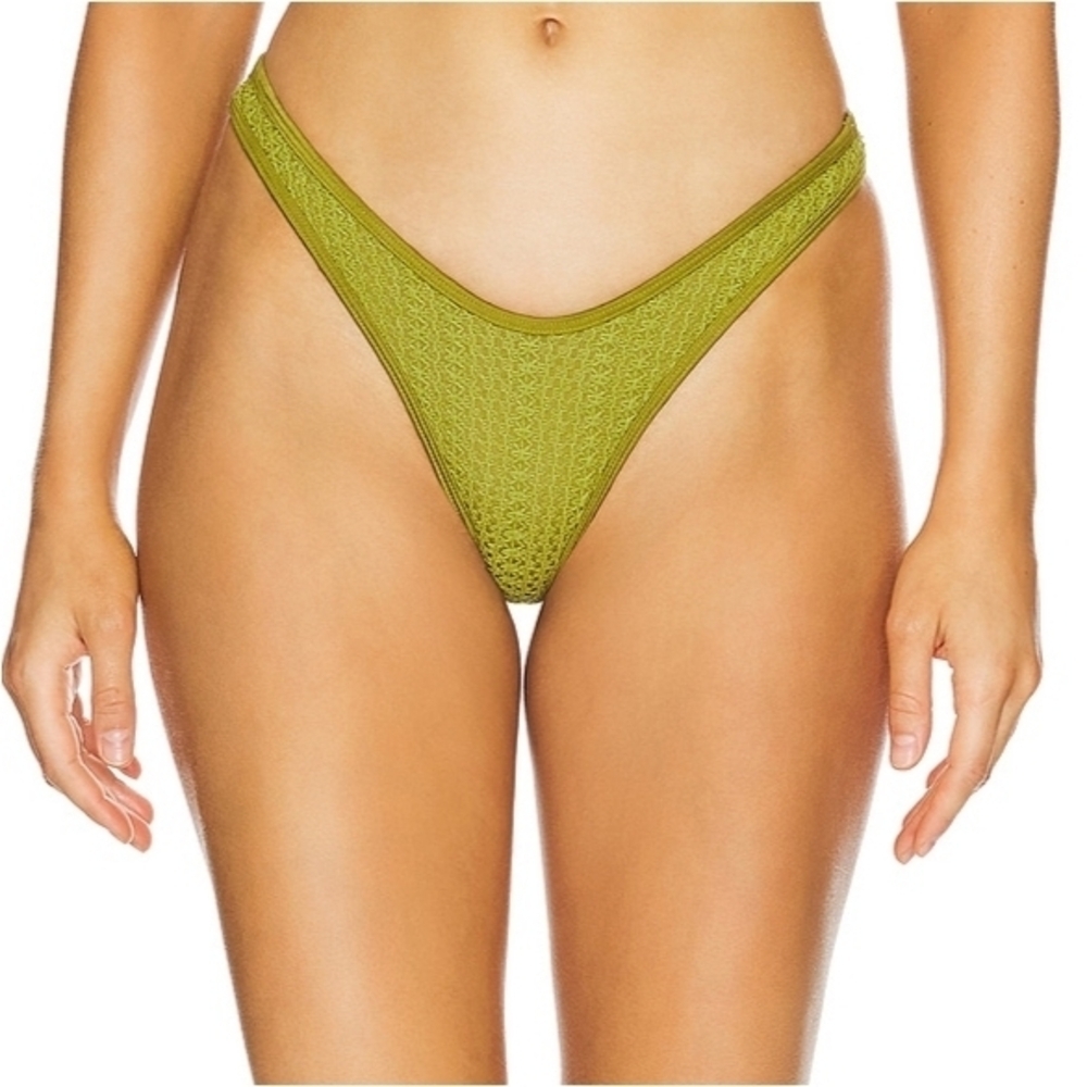 Camila Coelho Odara Green High-Cut Bikini Bottoms Size XS - Picture 1 of 11